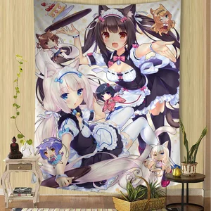 Anime Nekopara Kartun Permadani Hiasan Dinding Dekorasi Rumah Tangga Dekorasi Rumah 8 permadani tengkorak penjualan terbaik - №