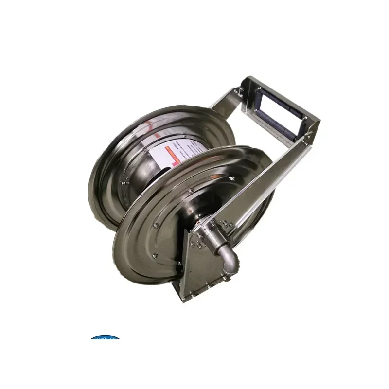 Stainless Steel Automatic Hose Reel High Pressure Water Drum Industrial Large Telescopic Hose Reel