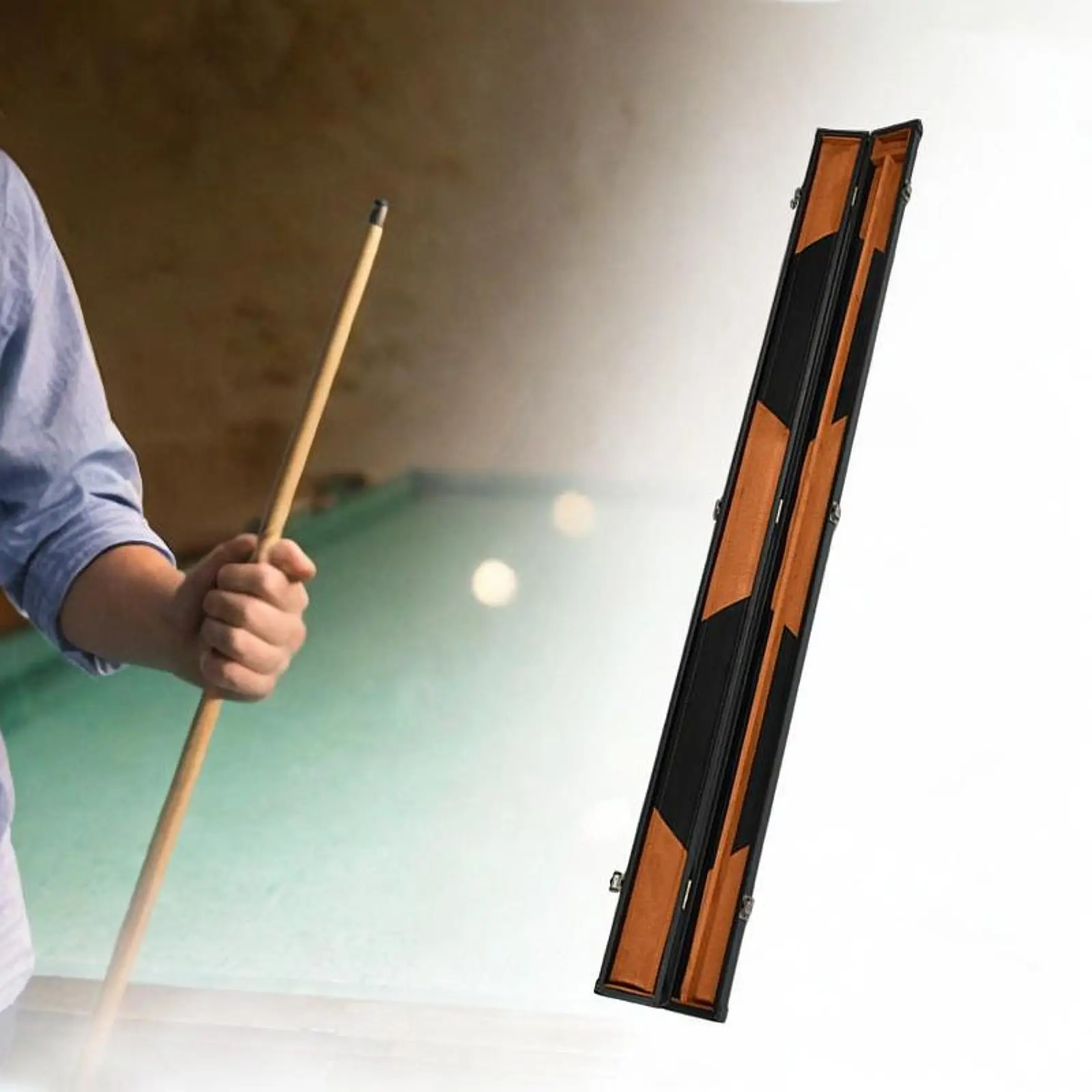 

3/4 Billiard Stick Case,Billiard Carrying Bag,Travel Training Container,Practice Organizer Pool Table Snooker Rod Holder