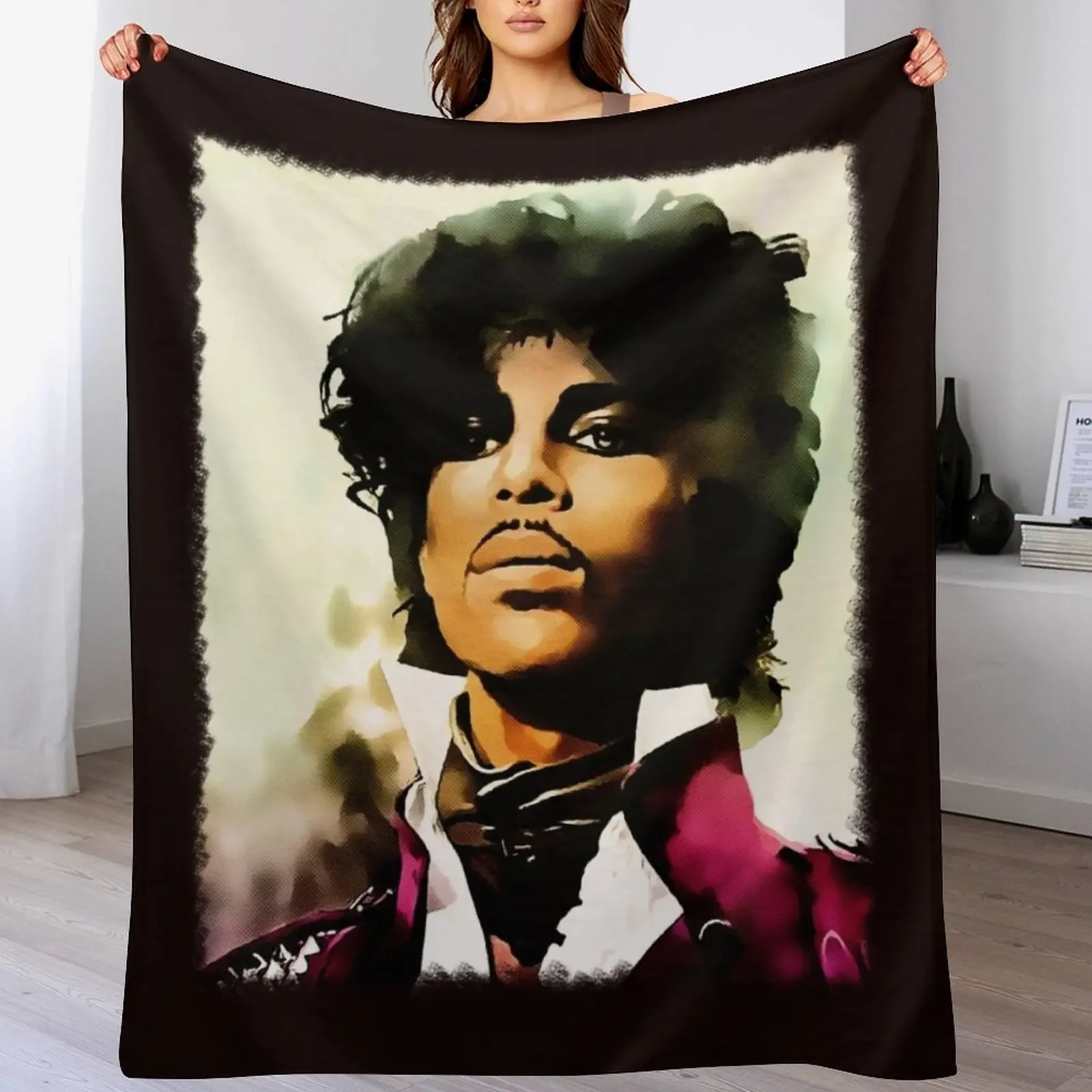 

Prince legendary pop icon pop music singer fan art Throw Blanket warm winter Vintage Fashion Sofas Plaid on the sofa Blankets