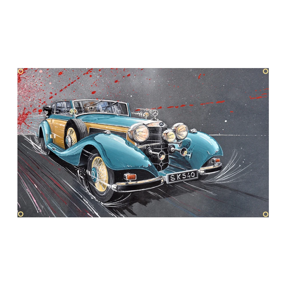 90x150cm Vintage American Classic Car Racing Flag Banner Decoration Tapestry FLAGCORE