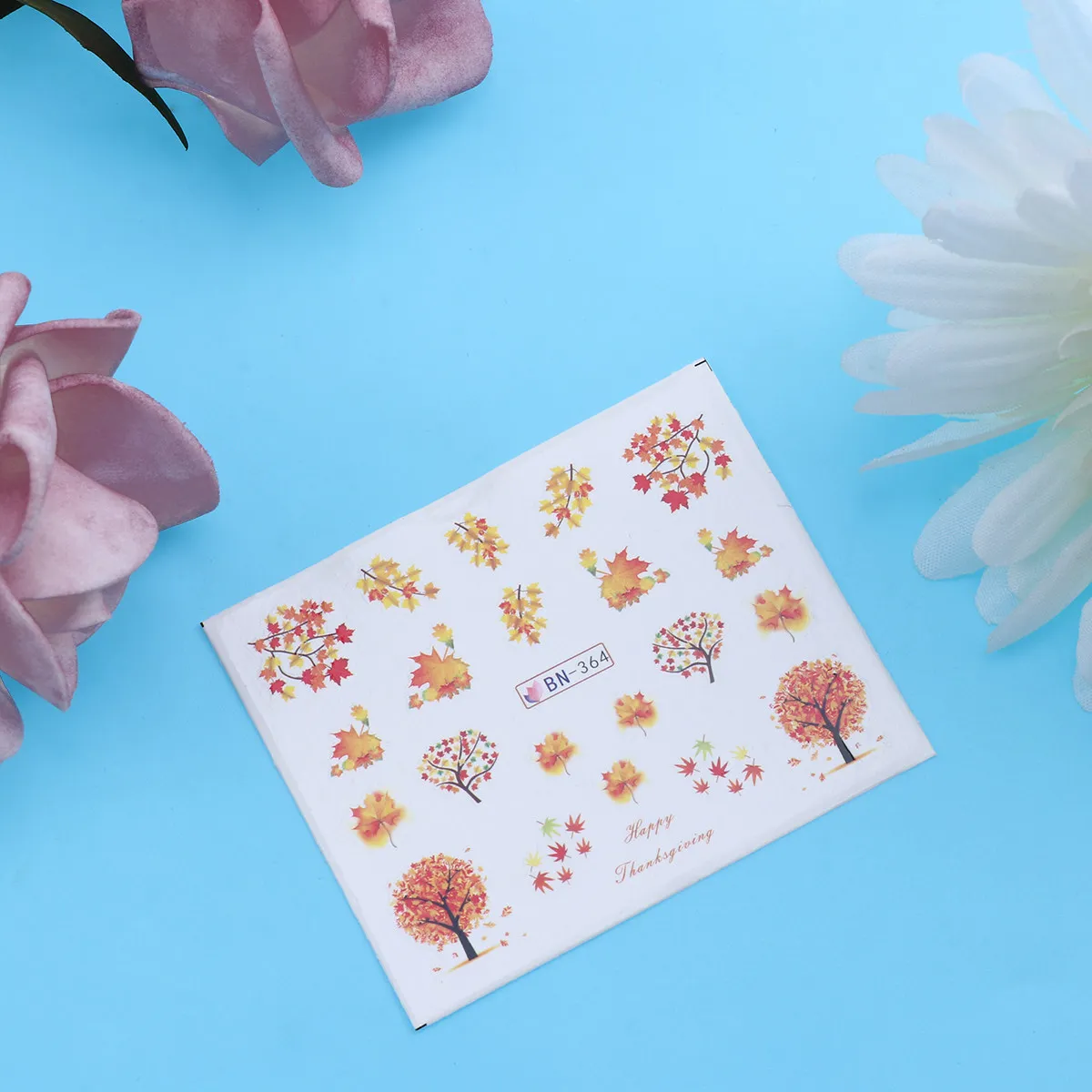 

10 Sheets Self-adhesive Nail Stickers Decoration Autumn Decal Thanksgiving Art Decals