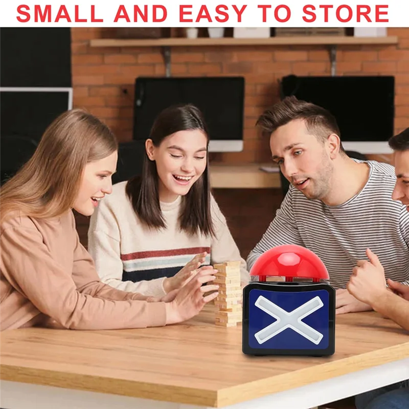 

WOWFU-3Pcs Game Answer Buzzer, Game Buzzer Alarm Sound Play Button With Light Trivia Quiz Got Talent Buzzer Game Show