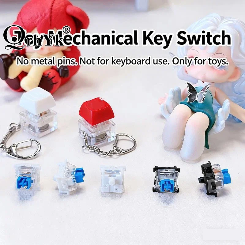100pcs Mechanical Keyboard Switches Mini Fidget Toy Mechanical Key Switch Keyboard Clicker Key Replacement