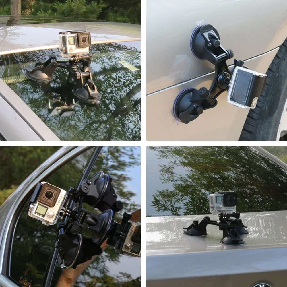 for Gopro hero Triangle suction cup bracket off-road vehicle suction cup bracket for SJCAM for Xiaoyi for eken Sports camera