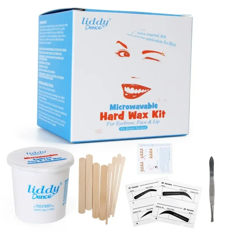 60g Hair Removal Wax Hair Waxing Set Microwave Heating Depilatory Wax Body Depilatory Cream Waxing Kit Brazilian Hard Wax