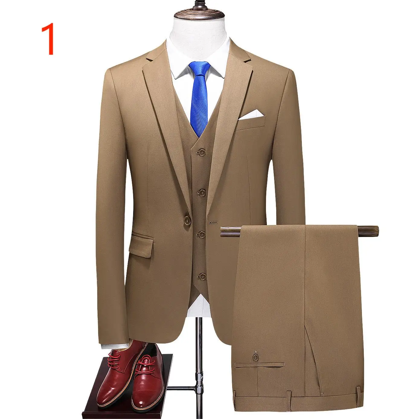 

W-195 High-end new men's business casual suits men's wedding groom dress suits men's slim fit