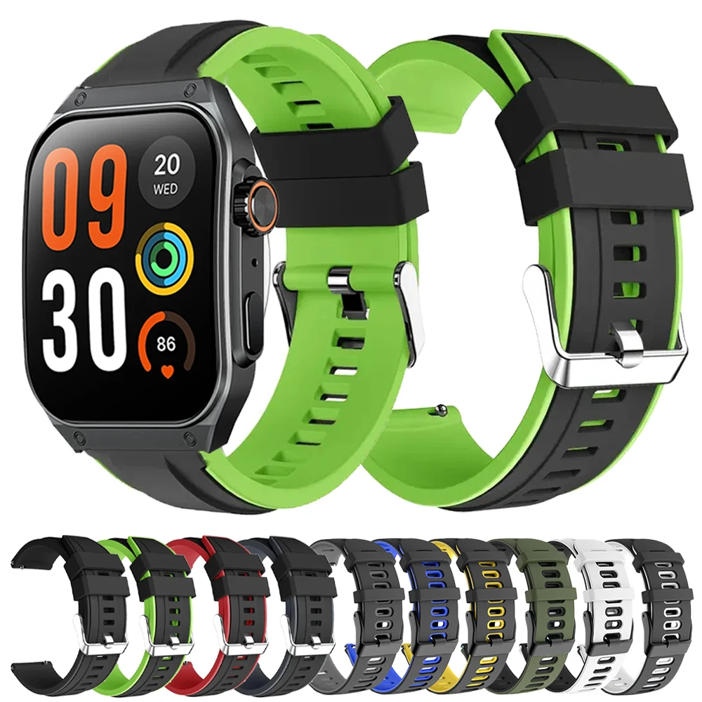 For Haylou watch S8 R8 Band For Haylou Watch 2 Pro (LS02 Pro)/Solar Plus RT3 Lite/RS4 Plus Silicone Bracelet 20 22mm Watch Strap