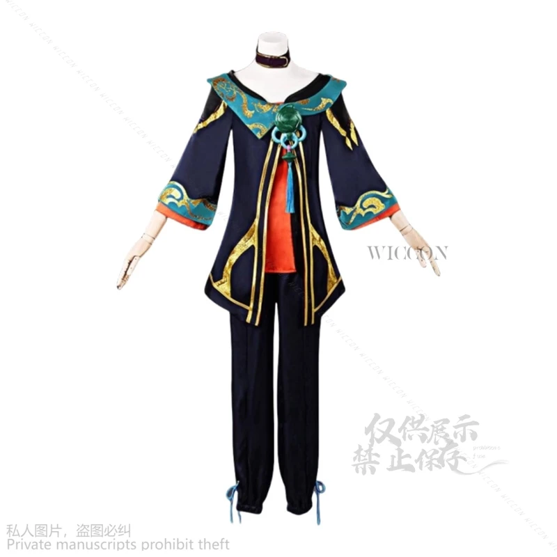 Jogo de Anime Lol The Visionary Cosplay Costume para Homens e Mulheres, Peruca Hwei, Uniforme de Festa, Halloween Play, Roupas de Papel