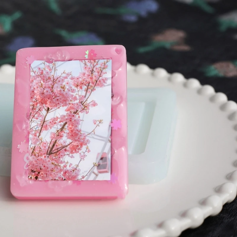Photo Frame Decoration Silicone Mold Quicksand Mirror Epoxy Mold Resin Casting Pendant Mold Suitable for Diy Crafts
