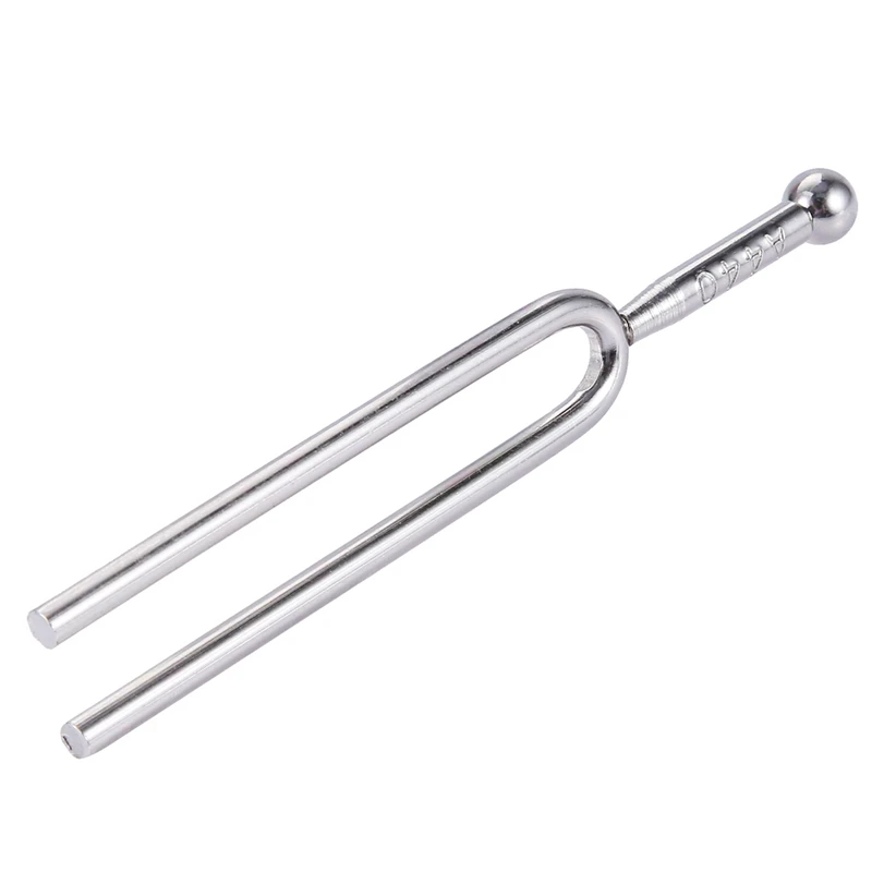 2 Pcs Tuning Fork With Soft Shell Case & C523 Instrument Tuner Silver Tone Metal Tuning Fork, 440 Hz & 523Hz