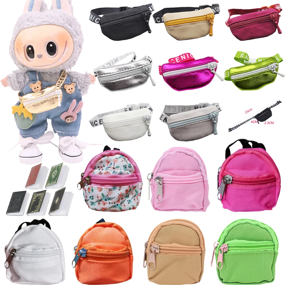 

Handmade Doll Sling bag Backpack For Labubu Clothes Accessories V1 V2 V3 17cm Plush Doll Toys For Girls