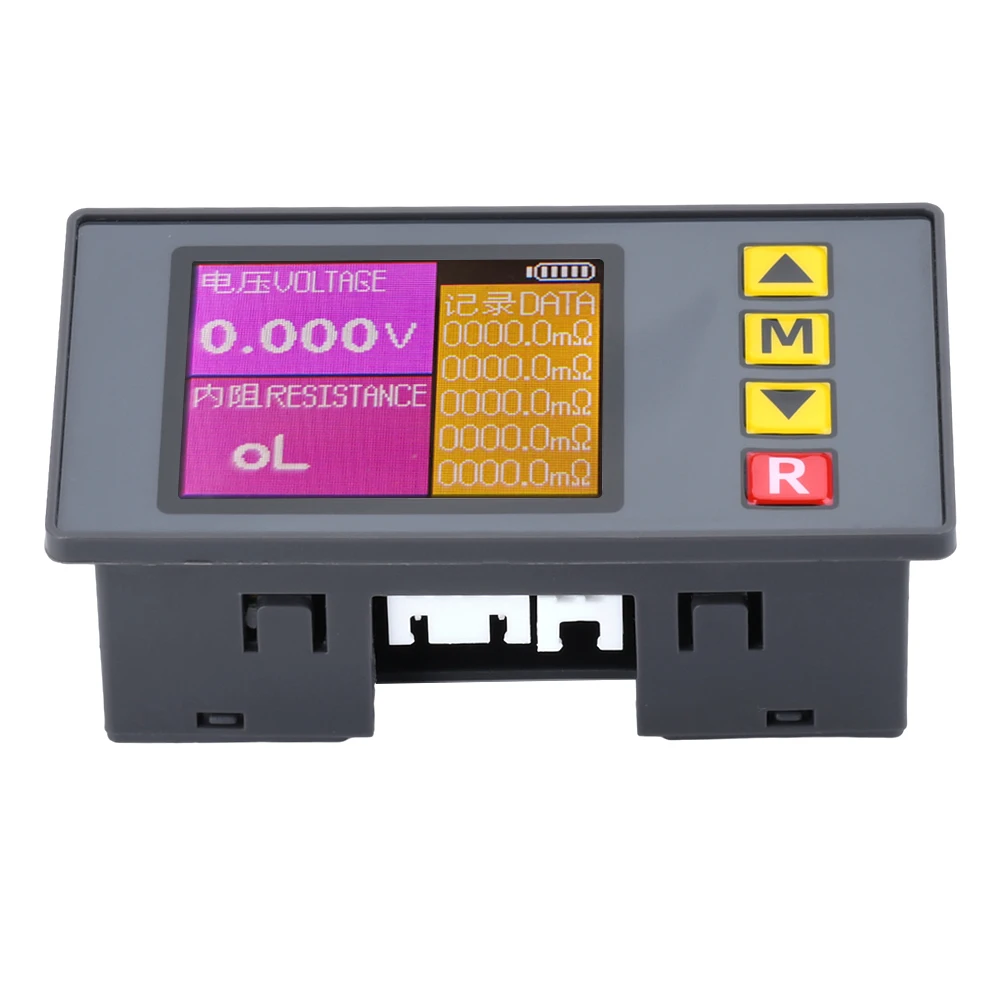 Probador de resistencia interna de voltaje, probador de alta precisión, ohmímetro, DC5V, retroiluminación ajustable, pantalla de voltaje ajustable