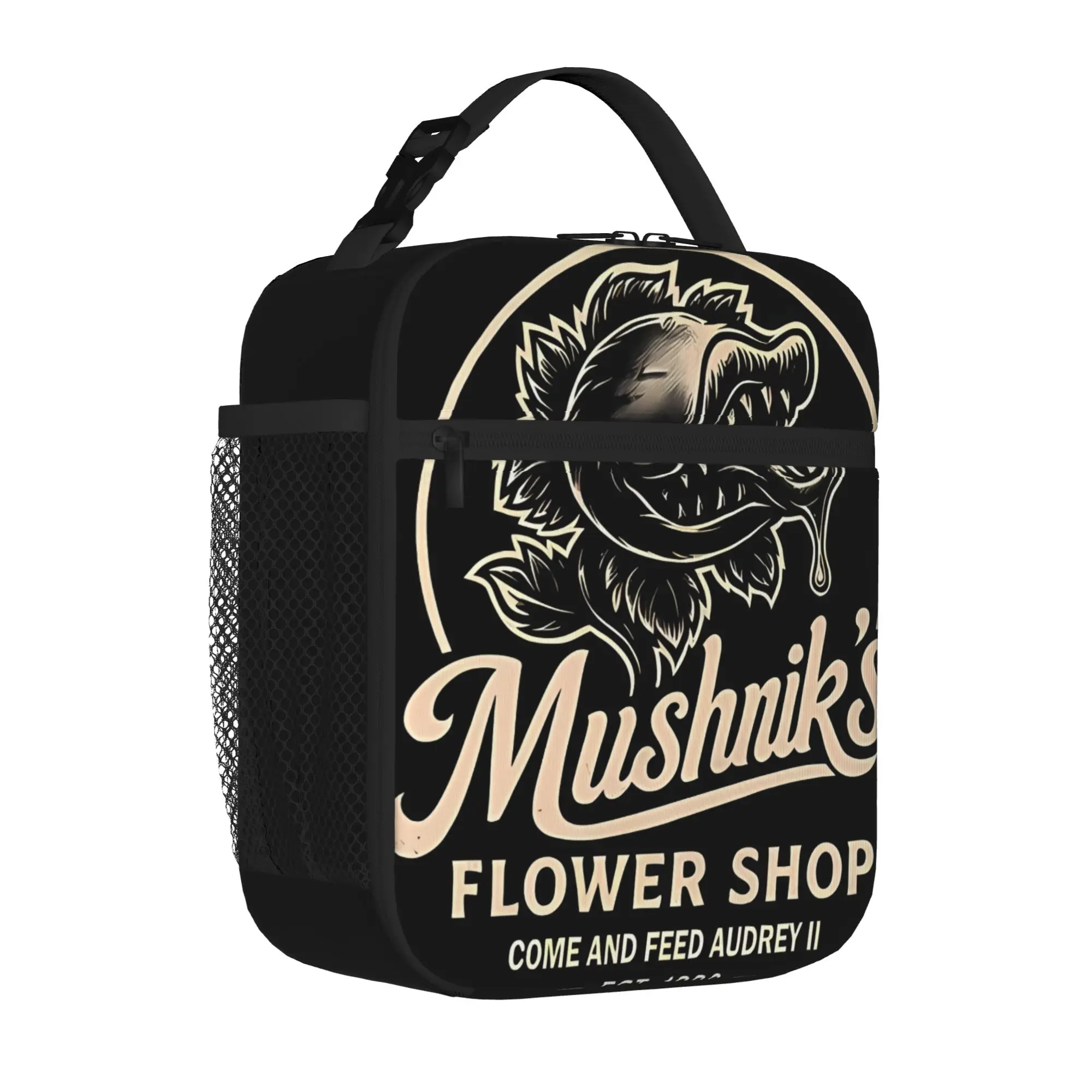 1 Piece Zipper Closure Spooky Storage Bag Pocket Little Shop of Horrors School Lunch Food Box Reusable For Lunch Food Bag