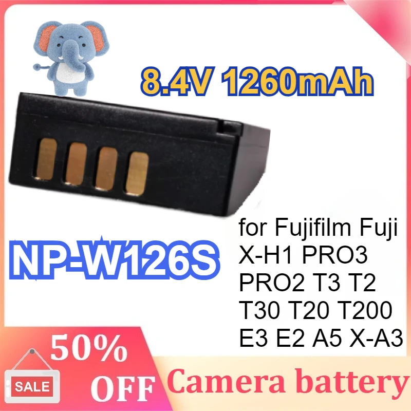8.4V 1260mAh NP-W126S ل فوجي فيلم فوجي X-H1 PRO3 PRO2 T3 T2 T30 T20 T200 E3 E2 A5 X-A3 بطارية الكاميرا #1