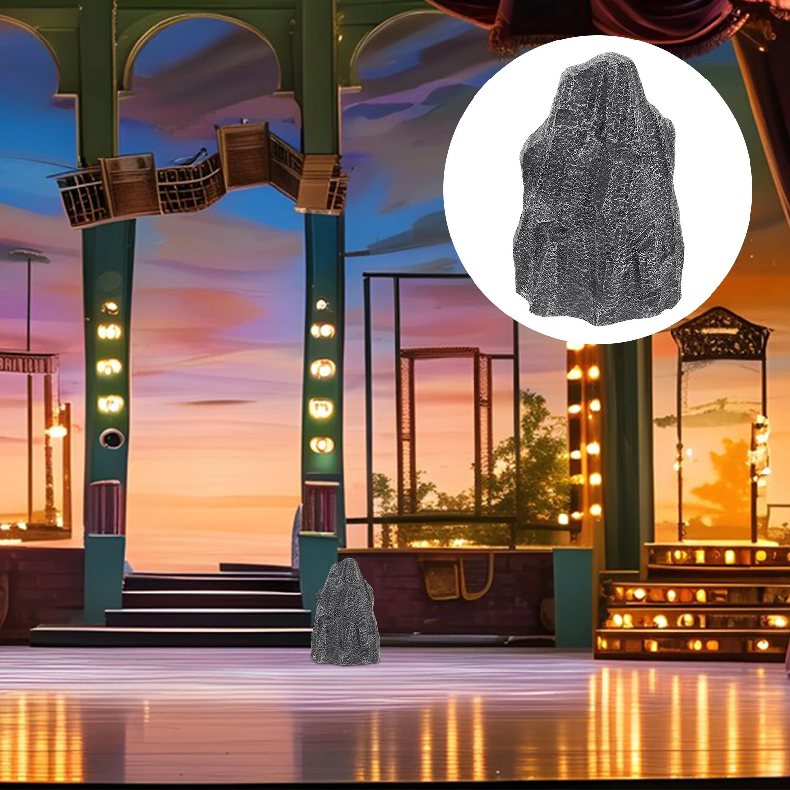 

Foam Rockery Fake Stone Prop Realistic Lightweight Simulation for Stage Performance Aquarium Garden Home Decor Landscape Stone