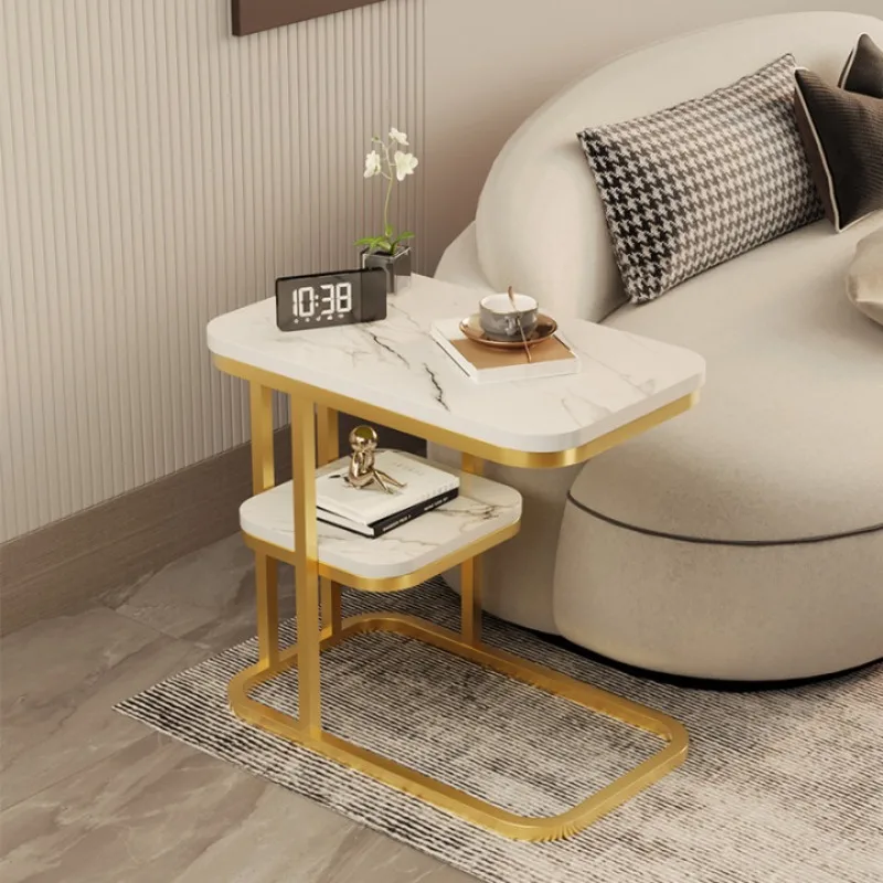 Sofa side table Mini small coffee table Living room Modern side cabinet Side cabinet Balcony storage Small table Light