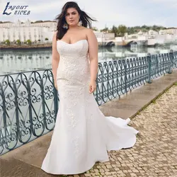 Düzen NICEB Mermaid straplez aplikler gelinlik Backless kolsuz gelinlik beyaz saten vestidos de nicecustom MadeDüzen NICEB Mermaid straplez aplikler gelinlik Backless kolsuz gelinlik beyaz saten vestidos de nicecustom