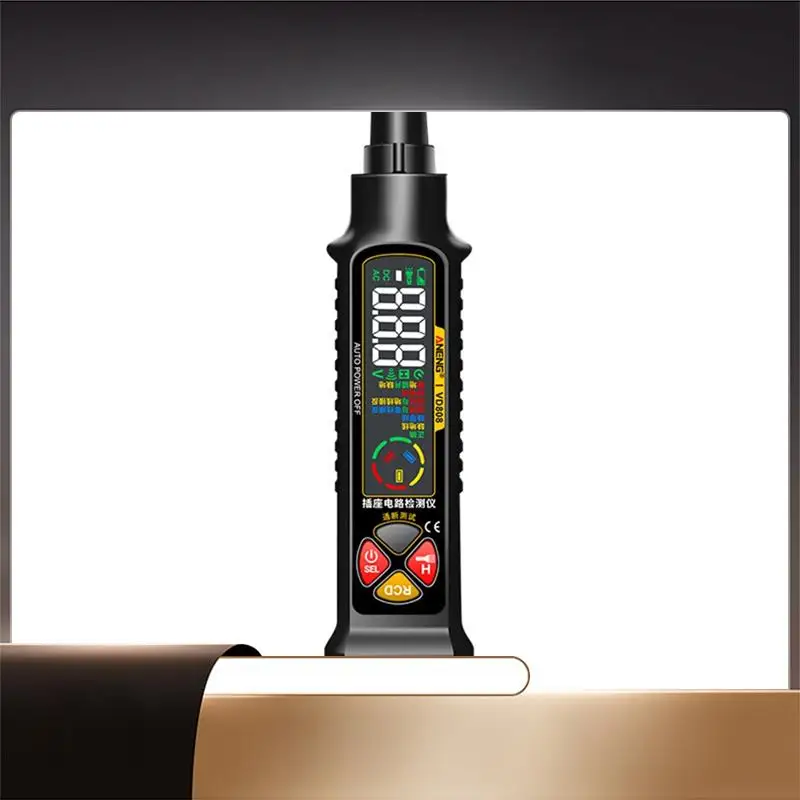 

Leakage Detection NCV Test VD808 Digital Socket Tester Circuit Breaker Finder AC/DC Voltage Measurement Polarity-X64A