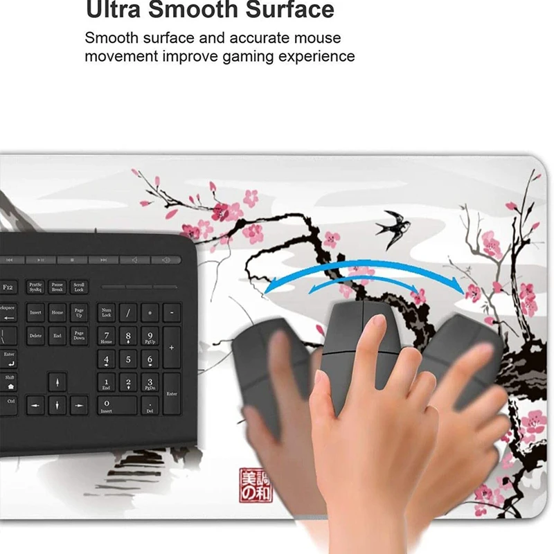 Sakura Pagoda alas Mouse Jepang Deskmat Gaming Laptop Mousepad Aksesori Meja merah muda karpet kantor XXL alas Mouse