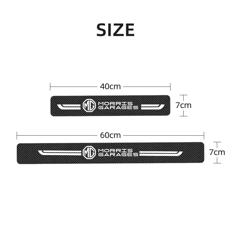 MG ZS ZST HS MG3 MG4 EV MG5 MG6 MG7 GT GS Carbon Fiber Sill Protector Trunk Edge Bumper Guard Sticker 6