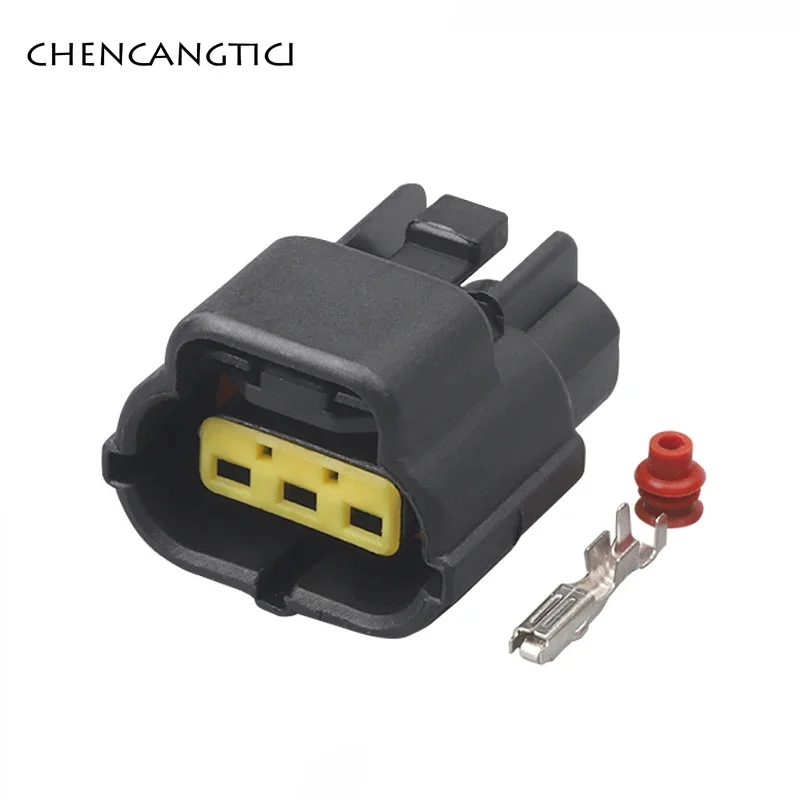 1 Set 3 Pin Auto Waterproof Wire Cable Connector Car Sealed Truck Denso Female Male Plug Socket 174357-2 174359-2