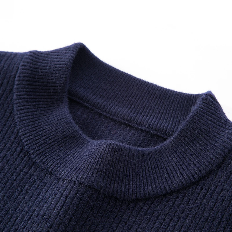 Maglione lavorato a maglia girocollo per uomo a righe classico casual elastico invernale pullover morbido e confortevole di alta qualità Sueters De Hombre