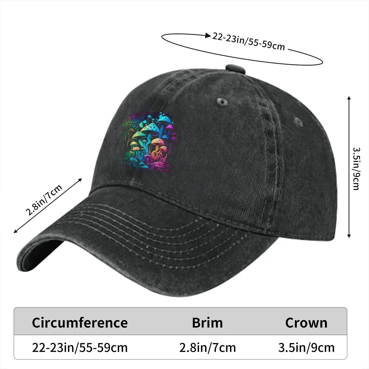 Summer Cap Sun Visor Psychedelic Hip Hop Caps Magic Mushroom Cowboy Hat Peaked Hats