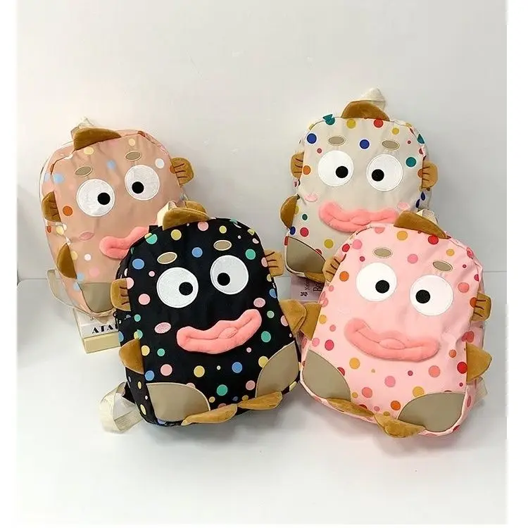 Cute Funny Interesting Ugly Little Monster Children's Backpack Student Schoolbag Kawaii Cartoon Large Capacity Storage Bag