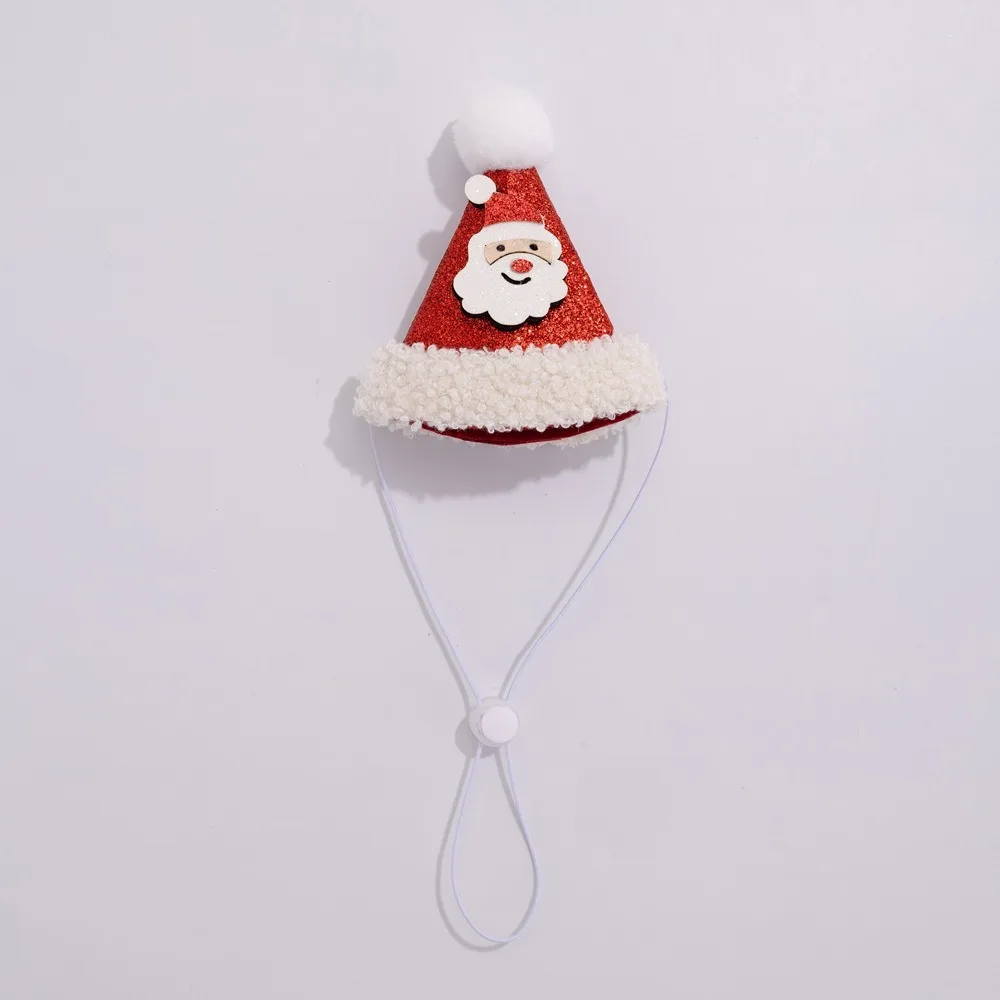 جديد عيد الميلاد القط قبعة لطيف الكرتون الأحمر عيد الميلاد القط مخصص الخريف الشتاء الزخرفية الحيوانات الأليفة واللباس لوازم للكلاب #4