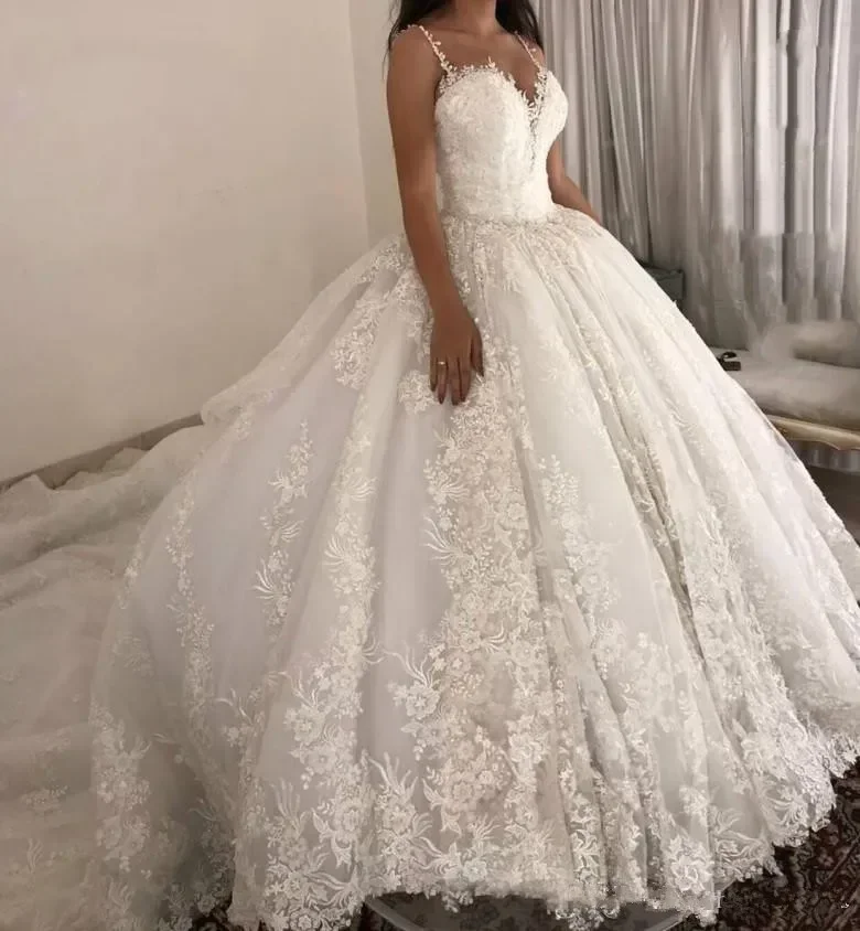 

Elegant A-Line Lace Applique Chiffon Fluffy Wedding Dress 2026 Sexy Sweetheart Off Shoulder Princess Bridal Gown Customized