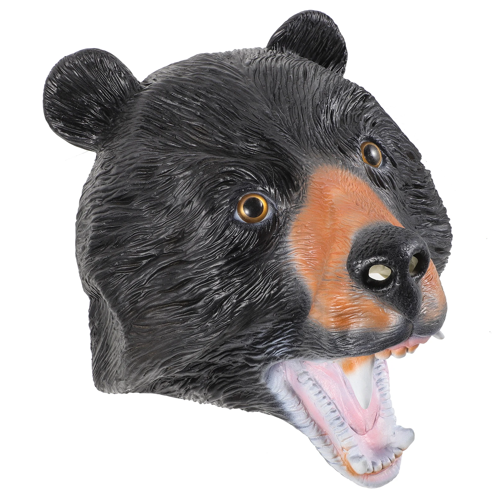 Polar Bear Mask Head Halloween Masks for Adults Emulsion Dress Up Props Party Costume Accessories Black Bear Design Comfortable