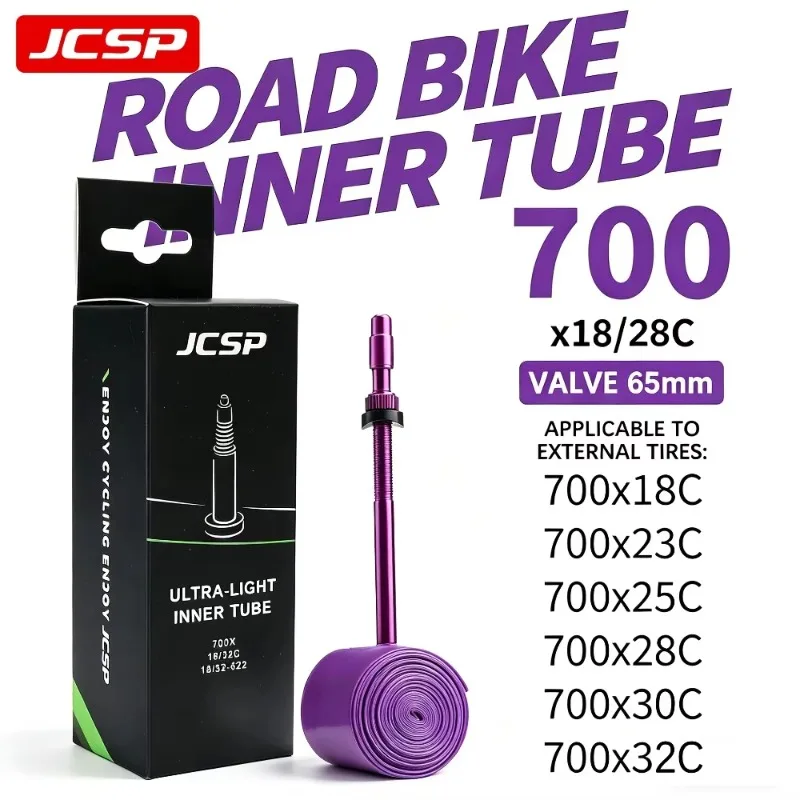 JCSP Bike TPU Inner Tube 700c Gravel Road Bicycle Tube Ultralight French Valve 45/65/85mm 700C 18-32c Cycling Accessories