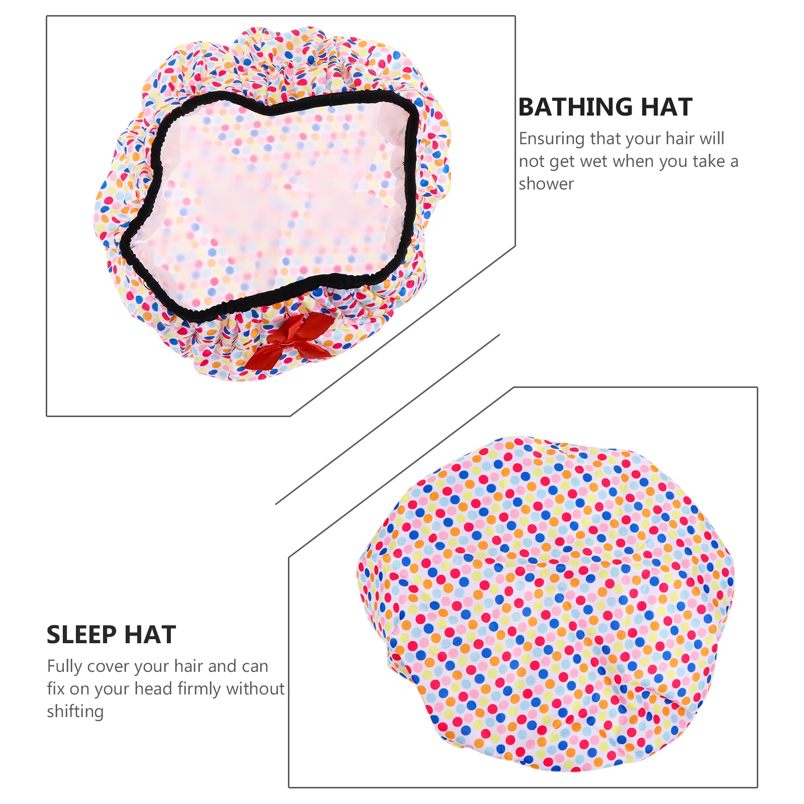 

Waterproof Shower Cap Swimming Caps Bonnets for Women Bath Hat Spa Women's