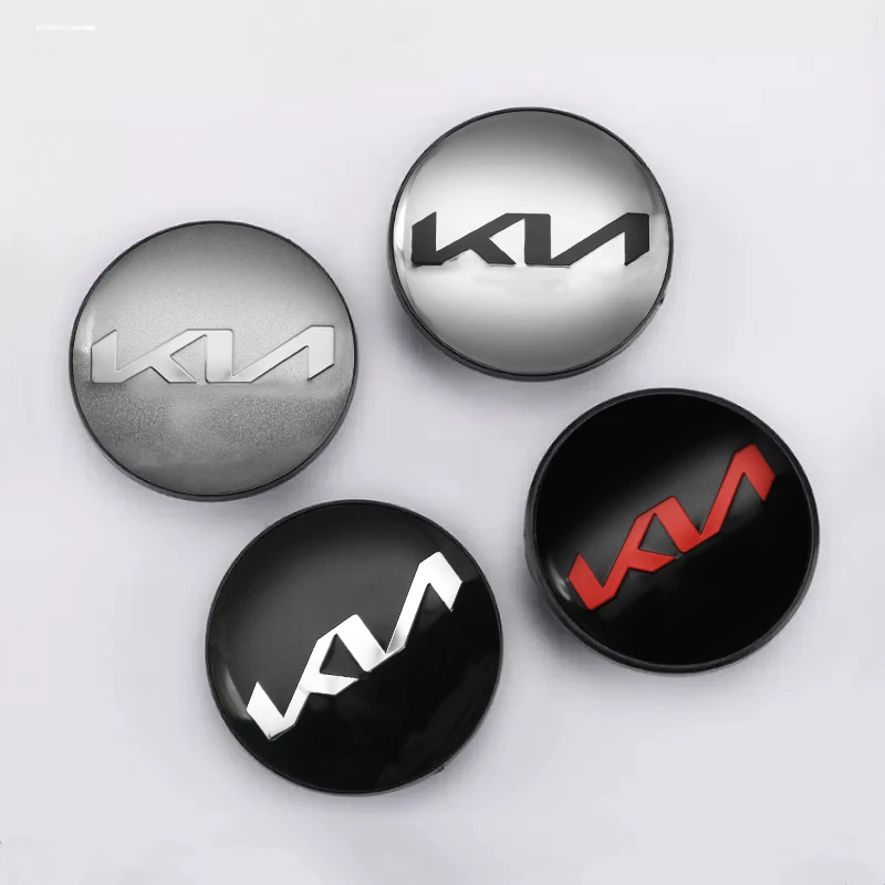 Capuchons centraux de moyeu de roue de voiture, couvercle de jante, insigne d\'emblème pour KIA Ceed Sportage Rio K2 K3 K5 2 3 4 Picanto Sorento,