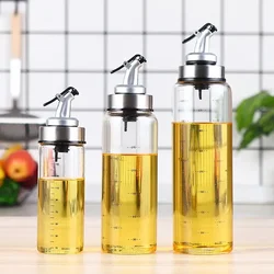 Glass Oil Bottle Oil Bottle Dispenser High Borosilicate Glass Sauce Bottle Jar Vinegar Pot Leak-Proof Seasoning Kitchen Gadgets