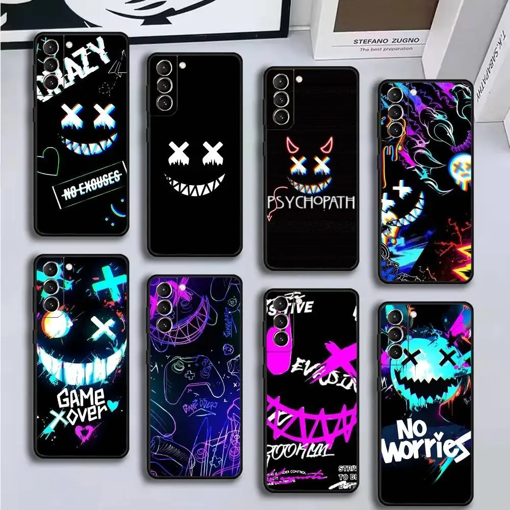 

Evil smile Phone Case For Samsung GalaxyA13,21s,22,31,32,52,53,71,72,73,Soft Black Shell