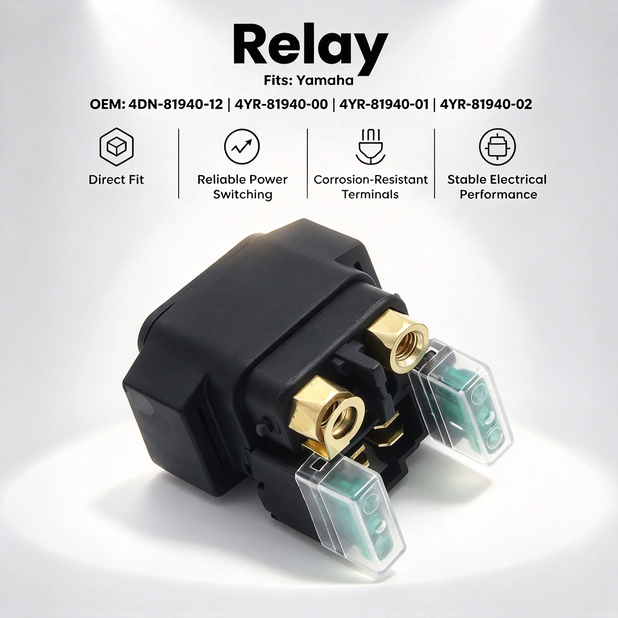Starter Relay Solenoid For Yamaha YP125 R X-Max YZF-R1 YZF-R6 YZF-R7 750 XT250 XT250DC XT250D RS Viking YX600 YZF1000 YZF600