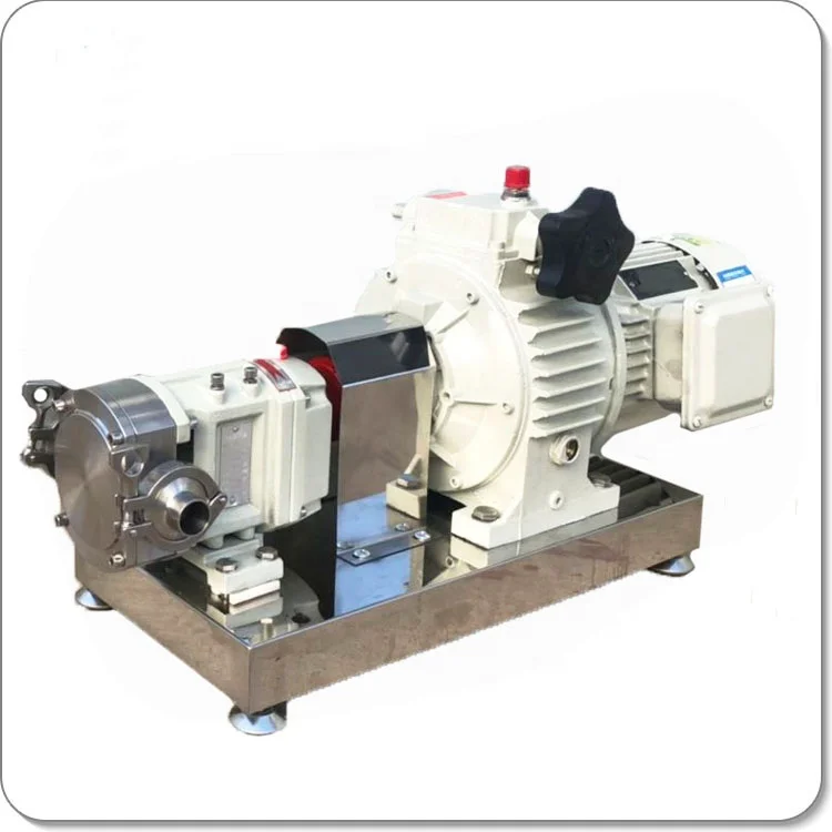 3RP series high viscosity rotary lobe pump with heat jacket sanitary feeding  chocolate honey cheese milk shampoo 