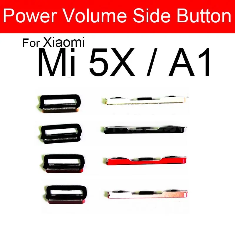 ON OFF Power Button Volume Side Button For Xiaomi Mi 5 5s 5X 5S Plus Mi A1 Power Volume Up Down SideKey Replacement Parts