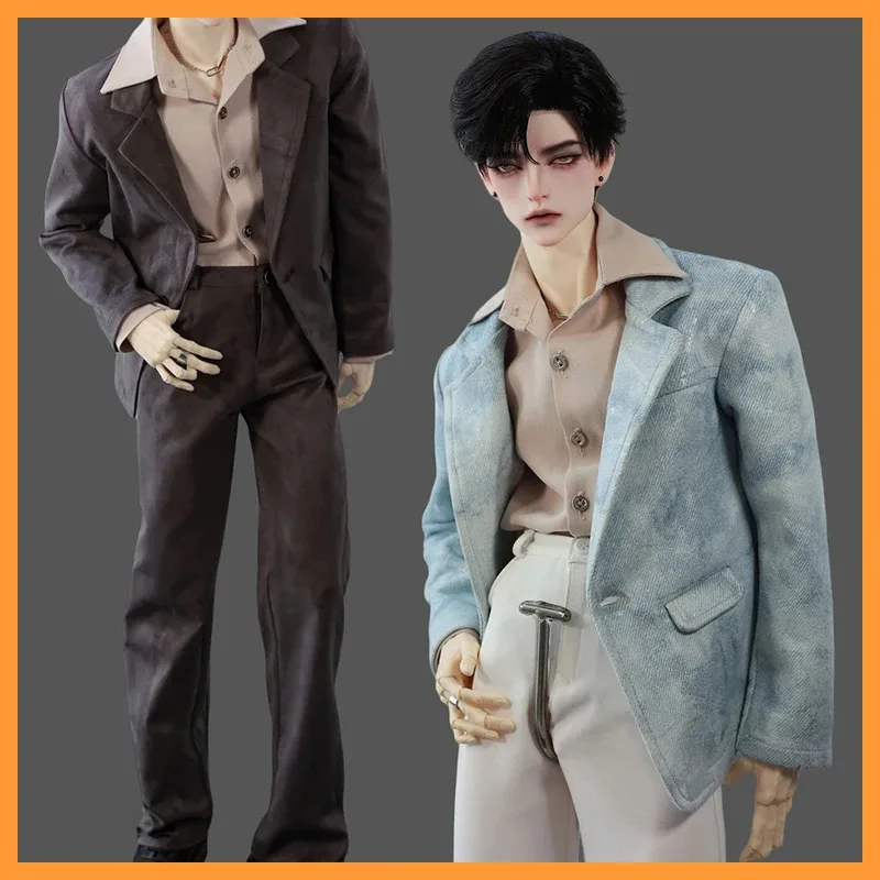 

1/3 1/4 Scale Suede Casual Suit Jacket Coat Pants Clothes Set Accessories Model for ID75 Dragon Soul 73 POPO68 GR MSD DIY