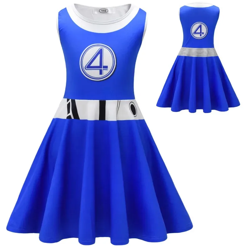 111 www The Fantastic Four First Steps Girl Halloween Fantasia فستان تنكرية زي تنكري