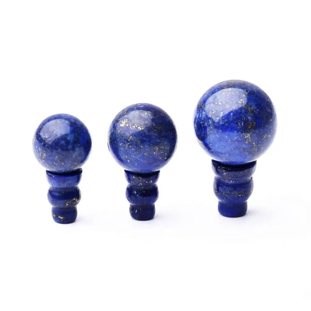 Lapis Lazuli Guru and Stupa Set Three-way Beads for Prayer Mala 16x18mm BRO556