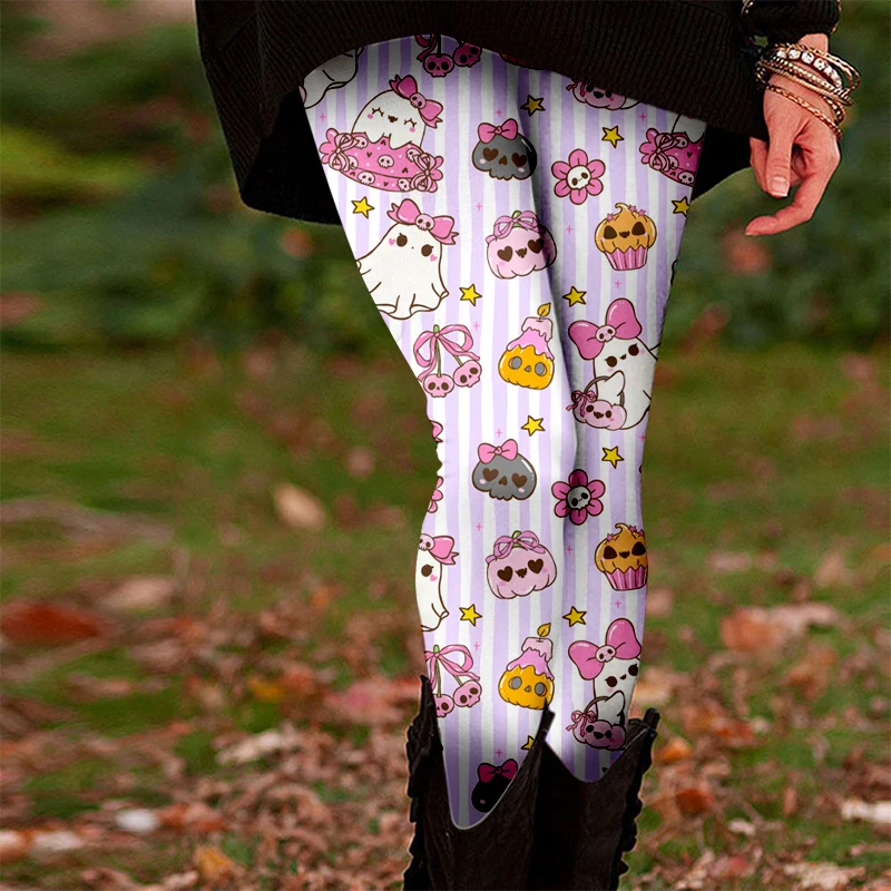 Leggings regalo per ragazza gatto carino direzionale di Halloween