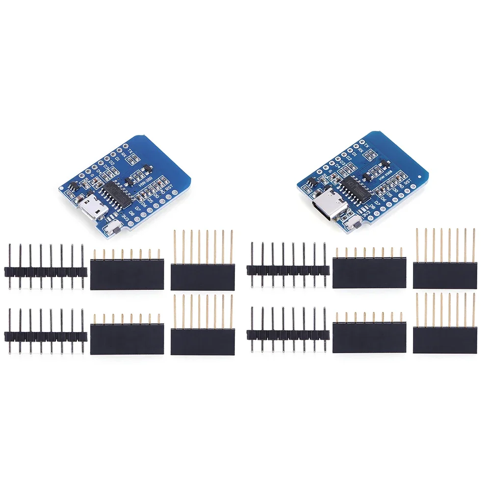 10-1PCS D1Mini ESP8266 ESP WIFI Development Board Board Based ESP-8266 D1 Mini NodeMCU Lua IOT Board 2.4V With Pins for Arduino