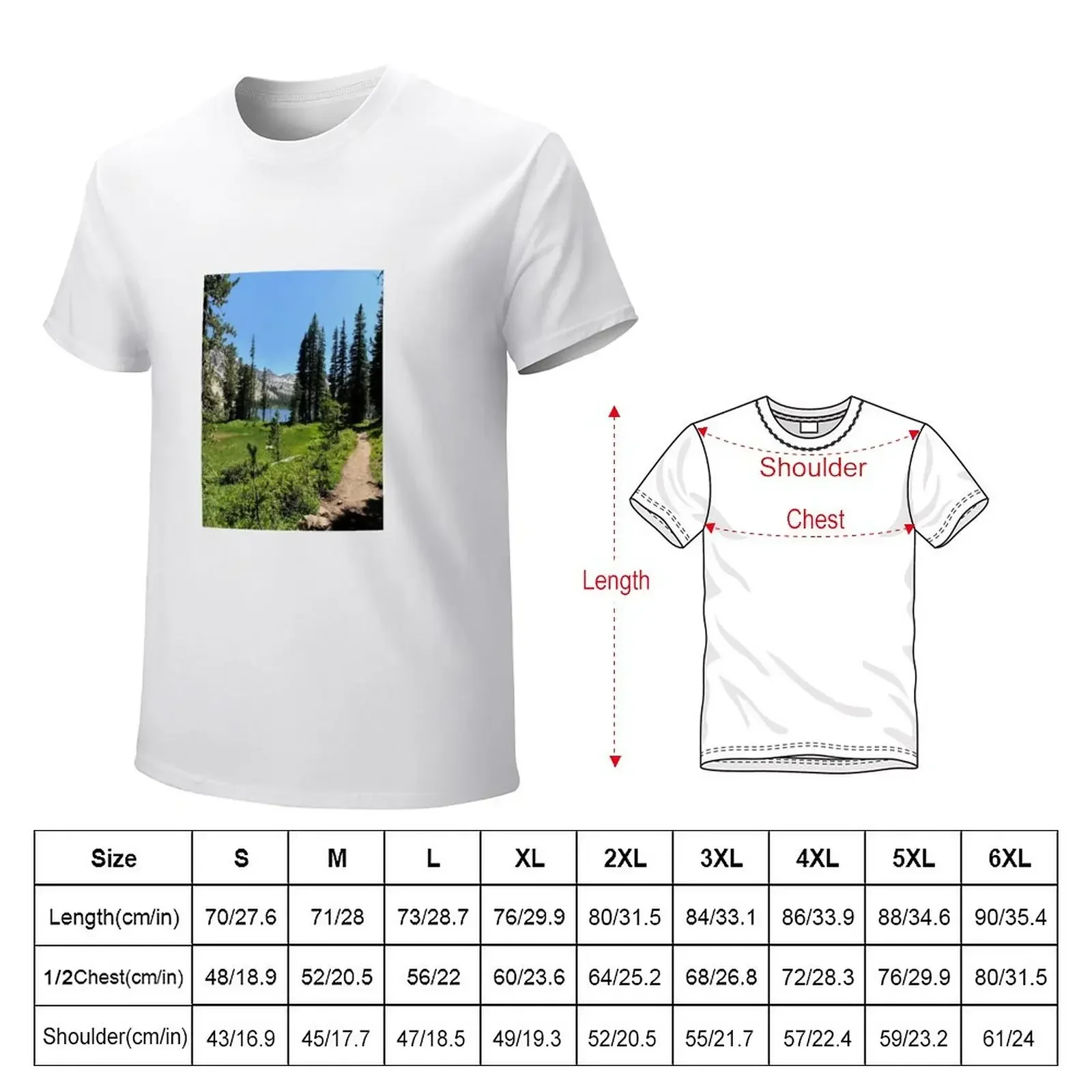 Sawtooth Mountains T-Shirt new edition kawaii clothes aesthetic  plus sizes T-shirts for men cotton