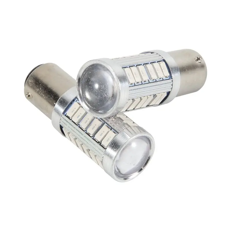 Lâmpadas LED Vermelhas 1157 P21/5W Bay15d Super Brilhantes 33 SMD 5630 5730 para Luzes de Freio Automotivas, Faróis de Neblina e Luzes Diurnas de Carro 21/5W -N