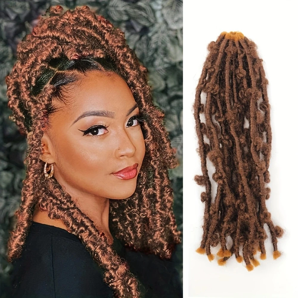 

Faux Locs Crochet Goddess Braids Pre looped Distressed Butterfly Soft Locs Crochet Dreadlocks Synthetic Hair Extension