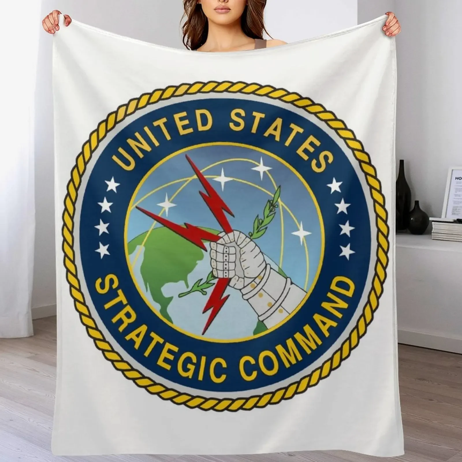 U S Strategic Command Throw Blanket Sofas sofa bed Thermal cosplay anime Blankets