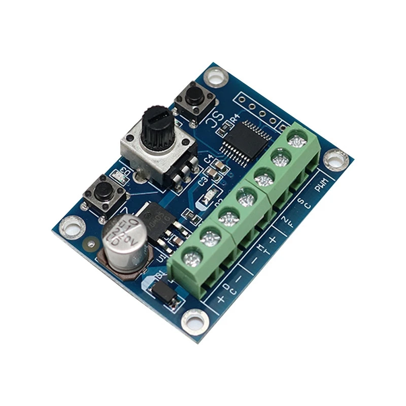 

DC 6V 9V 12V 24V 28V Brushless Motor PWM Controller Adjustable Speed Regulation Forward Reverse Brake BLDC Motor DC6V-30V Drive